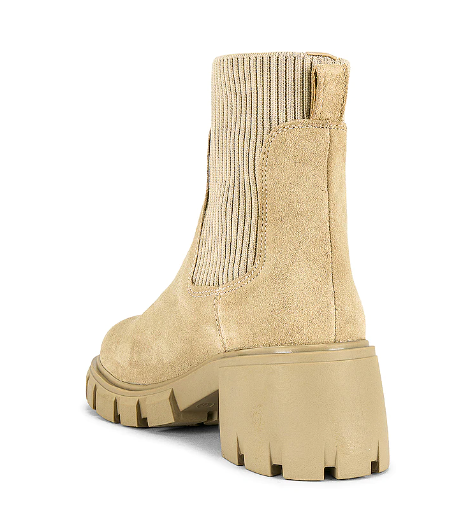 THE HAYLE PLATFORM CHELSEA BOOTS IN SAND BY STEVE MADDEN