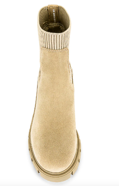 THE HAYLE PLATFORM CHELSEA BOOTS IN SAND BY STEVE – Pink Desert
