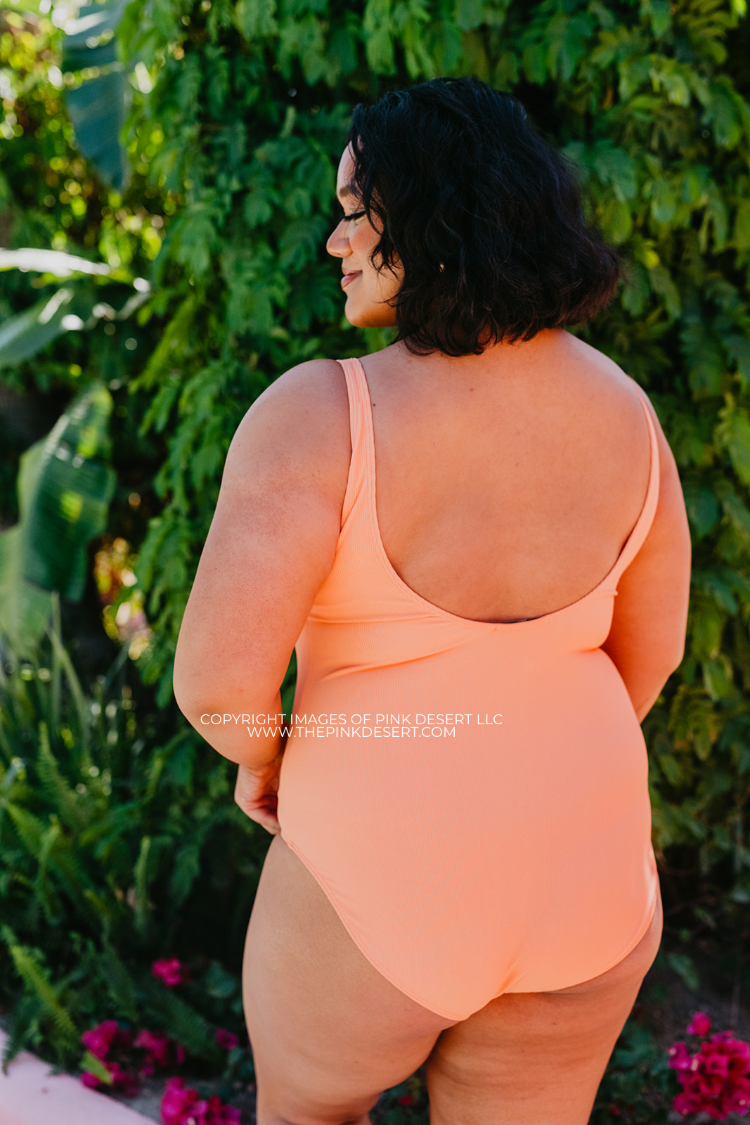BUTTON FRONT ONE PIECE IN RIBBED ORANGE DREAMSICLE BY SASSY RED LIPSTICK X PINK DESERT