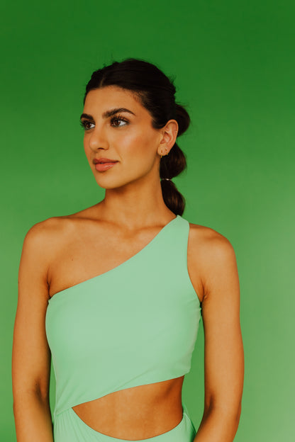 CANCUN CUT OUT ONE PIECE IN LIME BY PINK DESERT