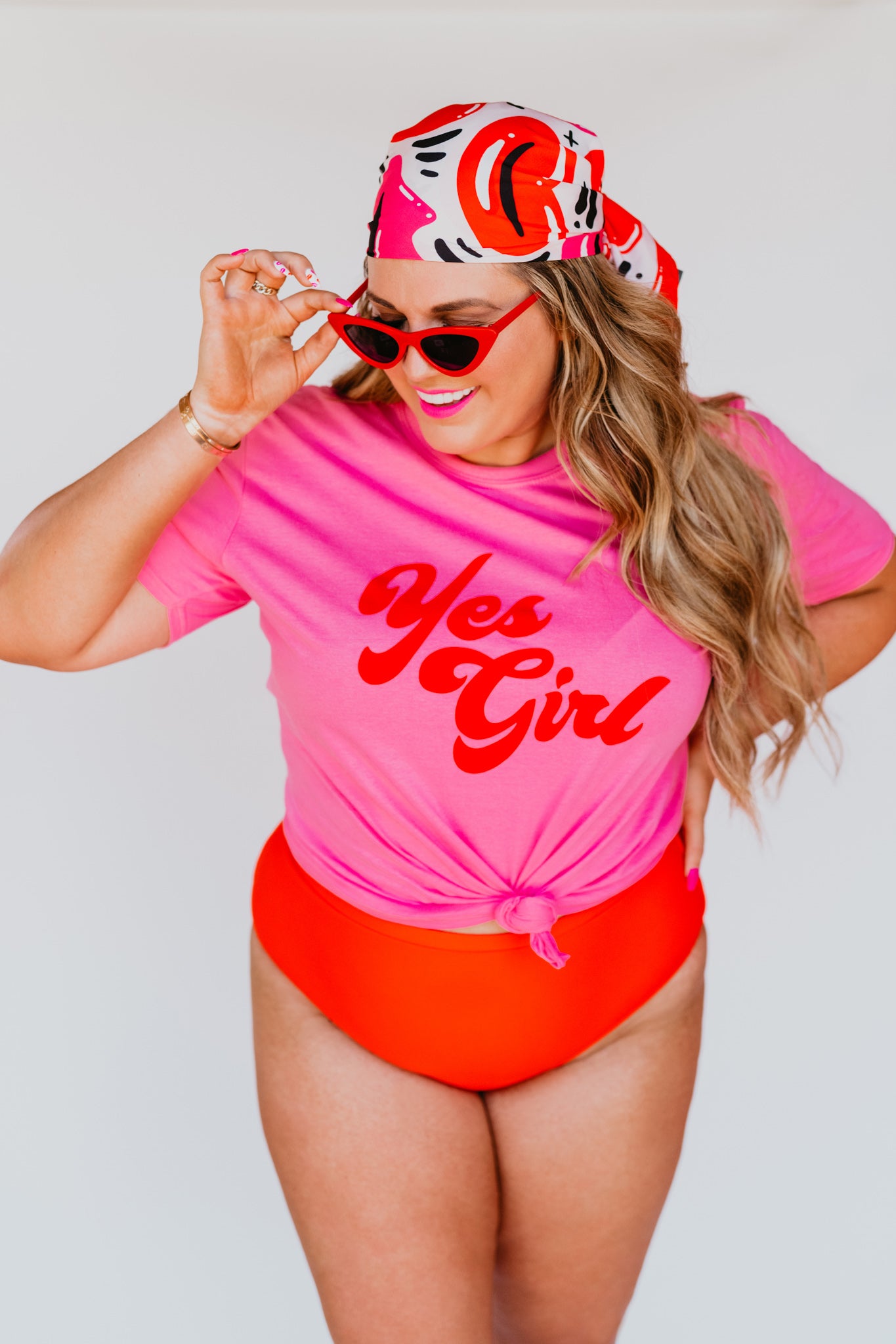 THE YES GIRL TEE IN PINK